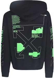 黑色/亮綠色Off-White拱形Incompiuto連帽衫 Order 黑色/亮綠色Off-White拱形Incompiuto連帽衫