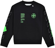 Off-White Arch Shapes Incompiuto Sweatshirt Black/Brialliant Green Off-White Arch Shapes Incompiuto Sweatshirt Black/Brialliant Green