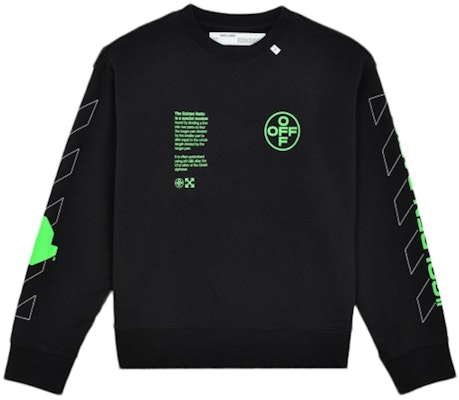 Off-White Arch Shapes Incompiuto Sweatshirt Black/Brialliant Green Buy Off-White Arch Shapes Incompiuto Sweatshirt Black/Brialliant Green