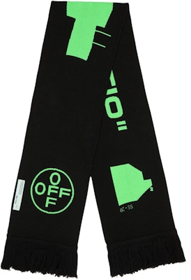 Off-White Arch Shapes Scarf Black/Green Order Off-White Arch Shapes Scarf Black/Green