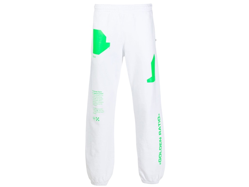 Off-White Arch Shapes Sweatpants White/Brilliant Green