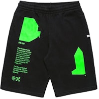 Off-White Arch Shapes Sweatshort Black/Brilliant Green Off-White Arch Shapes Sweatshort Black/Brilliant Green