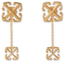 Off-White Arrow-Motif Drop Earrings Gold Off-White Arrow-Motif Drop Earrings Gold