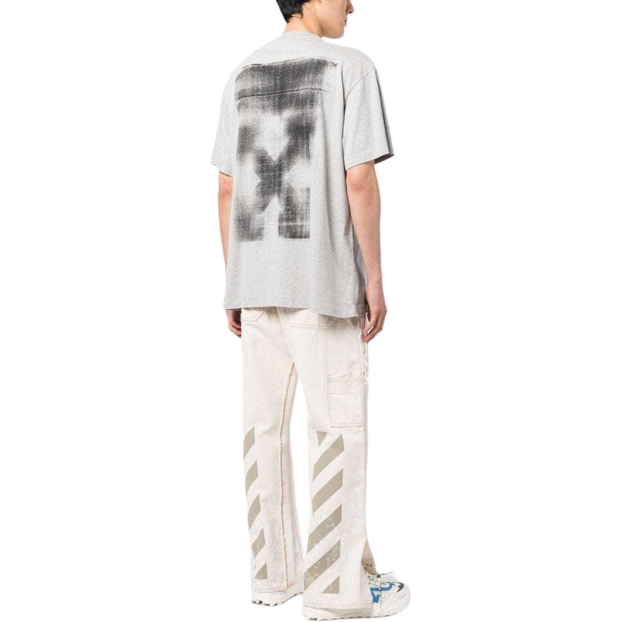 OFF-WHITE Arrow Back Graphic Grey Short Sleeve T-Shirt Regular Fit Men OMAA038S23JER0020810 圖 4