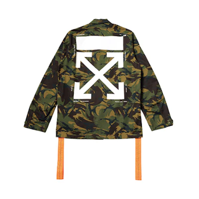 OFF-WHITE Arrow Badge Tape Jacket Men’s Green Camo OMEL001S187340129901