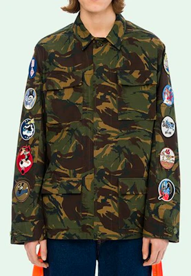 오프화이트 애로우 배지 테이프 재킷 남성 그린 카모 OMEL001S187340129901 Shop 오프화이트 애로우 배지 테이프 재킷 남성 그린 카모 OMEL001S187340129901