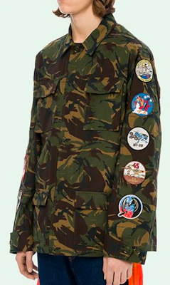 오프화이트 애로우 배지 테이프 재킷 남성 그린 카모 OMEL001S187340129901 Details for 오프화이트 애로우 배지 테이프 재킷 남성 그린 카모 OMEL001S187340129901