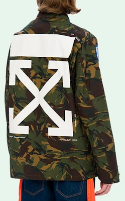 오프화이트 애로우 배지 테이프 재킷 남성 그린 카모 OMEL001S187340129901 Sizing 오프화이트 애로우 배지 테이프 재킷 남성 그린 카모 OMEL001S187340129901