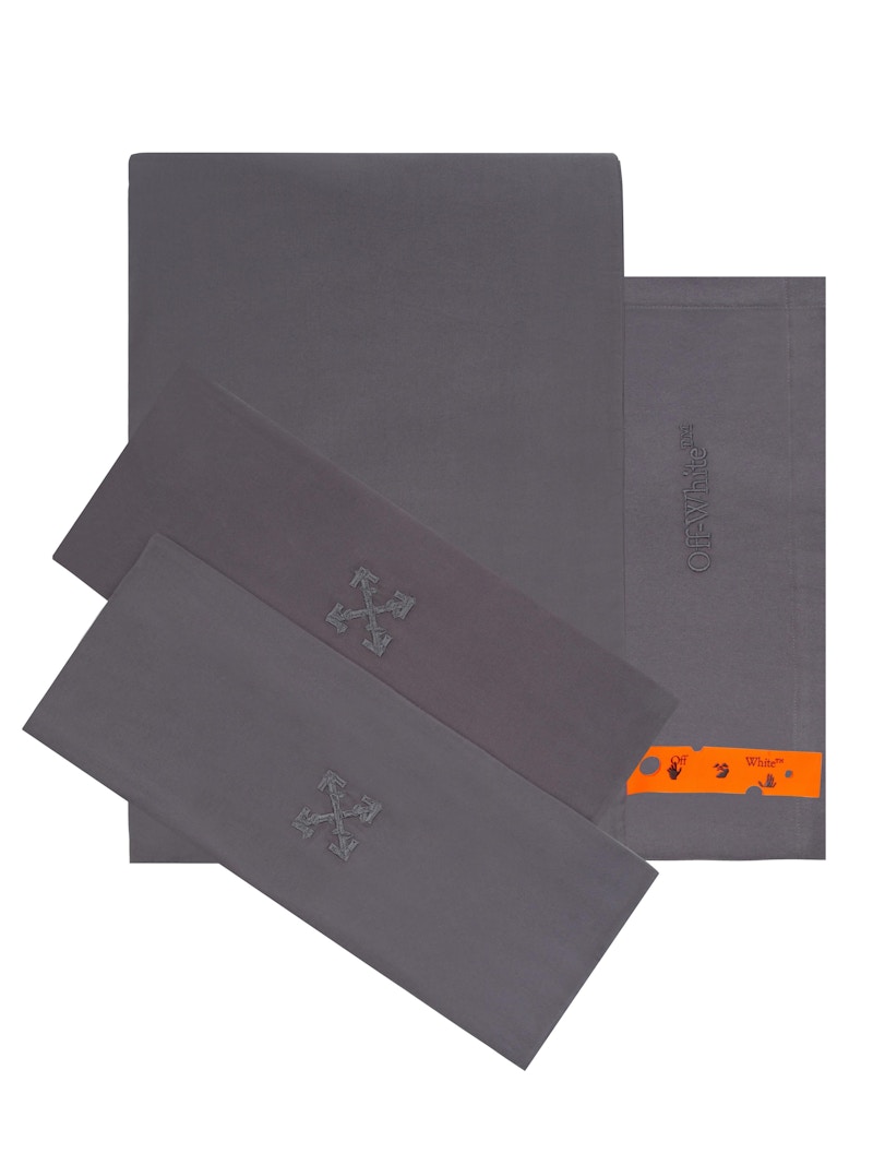 Buy Off-White箭头灰色双人床套法兰绒系列