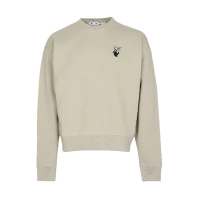 OFF-WHITE Arrow Logo Print Sweatshirt Khaki OMBA035F21FLE0021710
