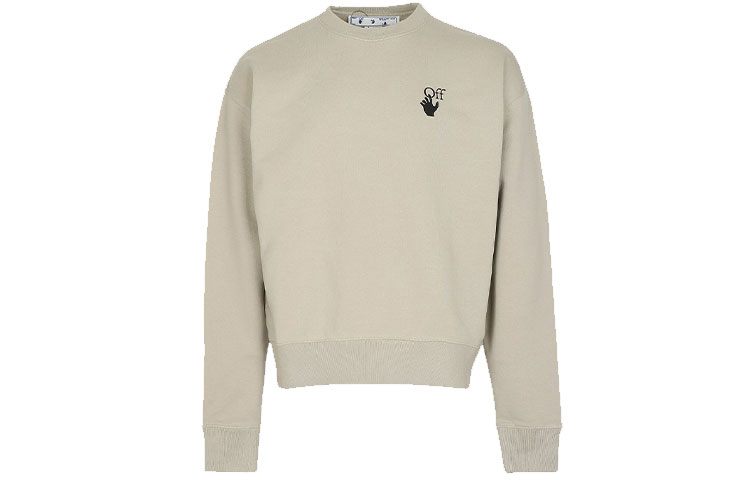 Order OFF-WHITE 箭頭標誌印花衛衣 卡其色 OMBA035F21FLE0021710