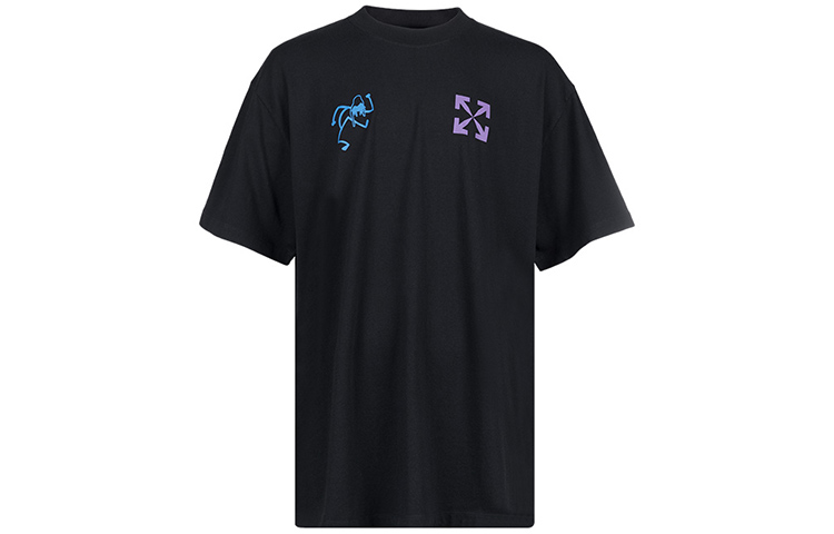 OFF-WHITE Arrow Logo Printed Short Sleeve T-Shirt  Black OMAA038S22JER0061045