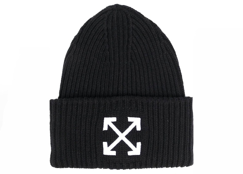 off-white-arrow-motif-embroidered-beanie-black-white