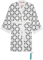 Off-White Arrow Pattern Silk Robe White/Black Off-White Arrow Pattern Silk Robe White/Black