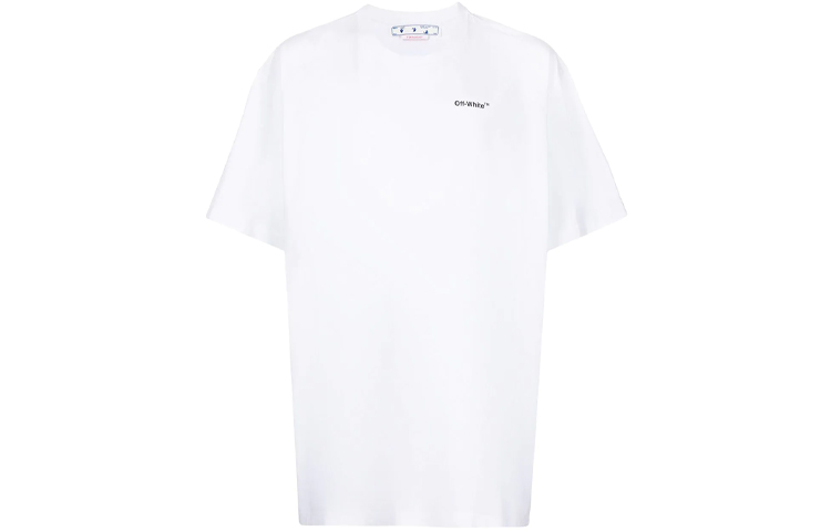 Order Kaos OFF-WHITE Arrow Print Crewneck Lengan Pendek Putih Fashion Tee. OMAA038C99JER0050110