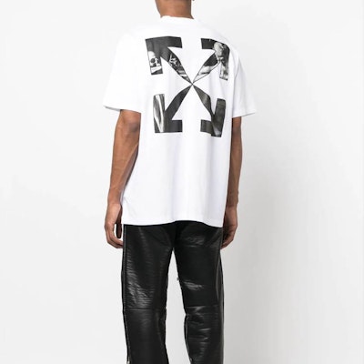 Kaos OFF-WHITE Arrow Print Crewneck Lengan Pendek Putih Fashion Tee. OMAA038C99JER0050110 Details for Kaos OFF-WHITE Arrow Print Crewneck Lengan Pendek Putih Fashion Tee. OMAA038C99JER0050110
