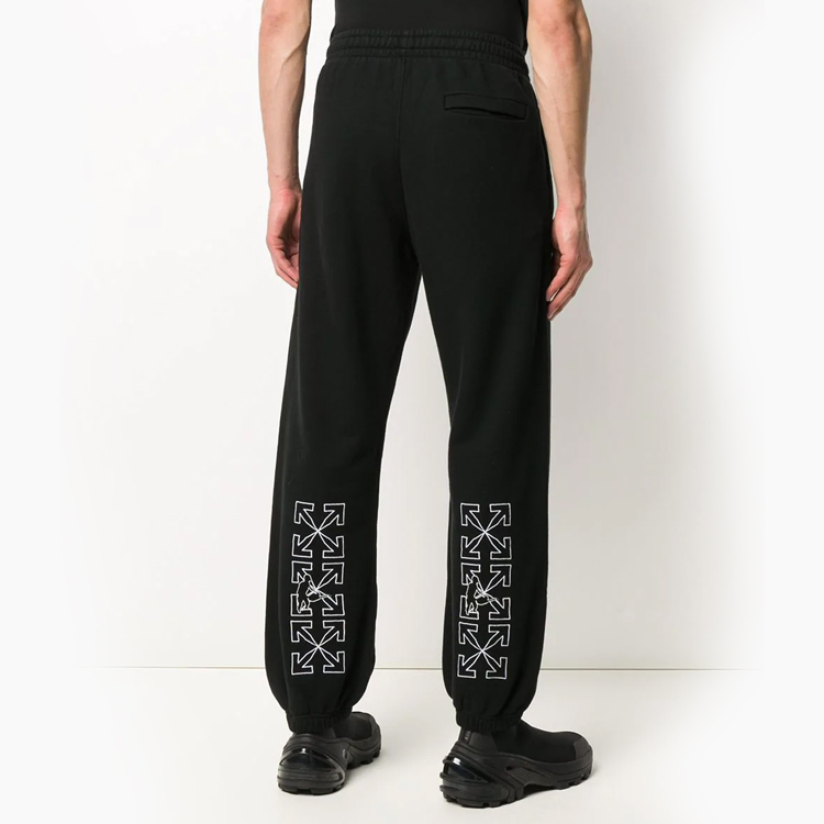Details for OFF-WHITE Arrow Print Knit Sweatpants Men’s Black FW20 OMCH029E20FLE0061001