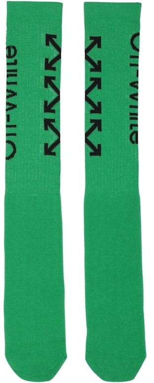 off-white-arrow-socks-green-black