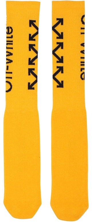 off-white-arrow-socks-yellow-black