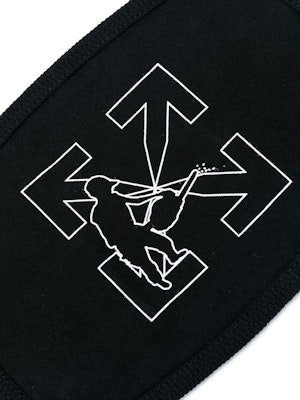 Off-White Arrows Logo Facemask Black/White Lookbook Off-White Arrows Logo Facemask Black/White