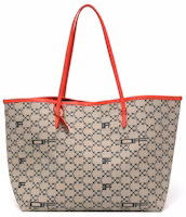 OFF-WHITE Arrows Logo Print Tote Bag Taupe/Red OFF-WHITE Arrows Logo Print Tote Bag Taupe/Red