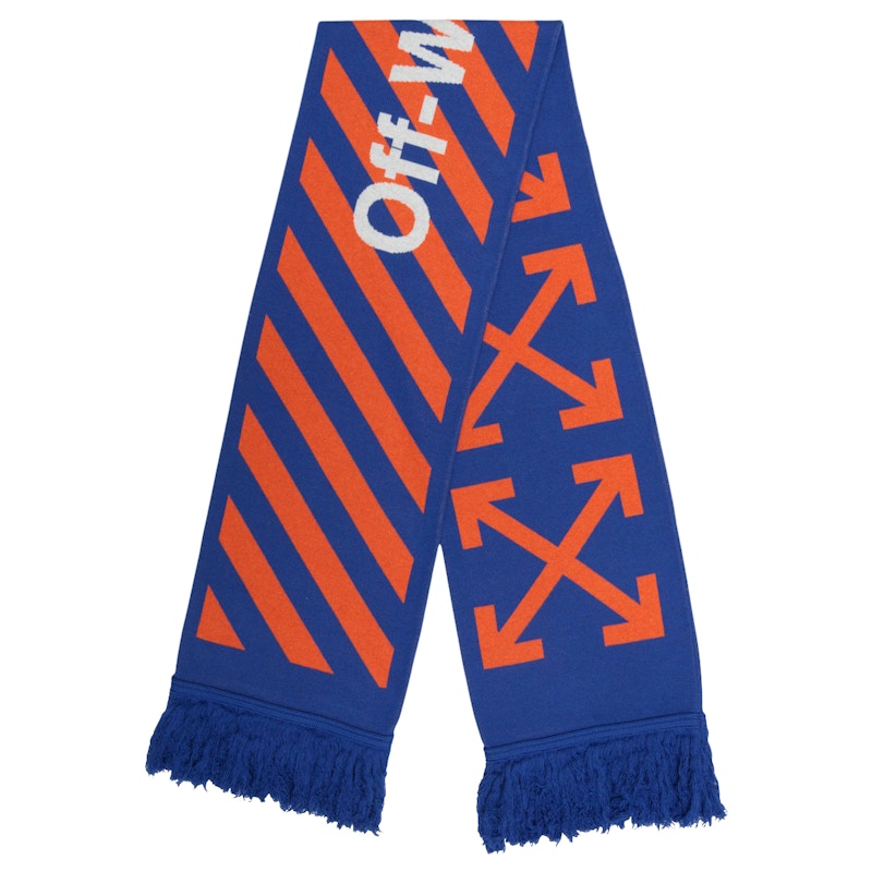 Buy Syal Panah Off-White Oranye/Biru