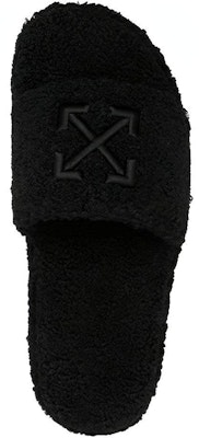 Off-White Arrows Shearling Sliders 'Black' OMIC001F22FAB001-1010 Purchase Off-White Arrows Shearling Sliders 'Black' OMIC001F22FAB001-1010