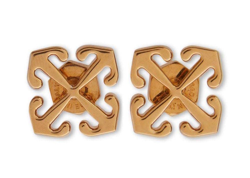 Off-White Arrows Stud Earrings Gold