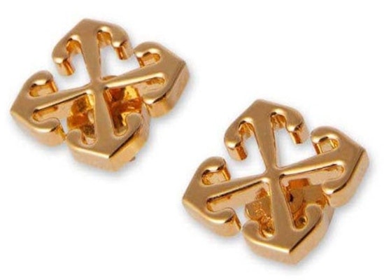 Off-White Arrows Stud Earrings Gold Order Off-White Arrows Stud Earrings Gold