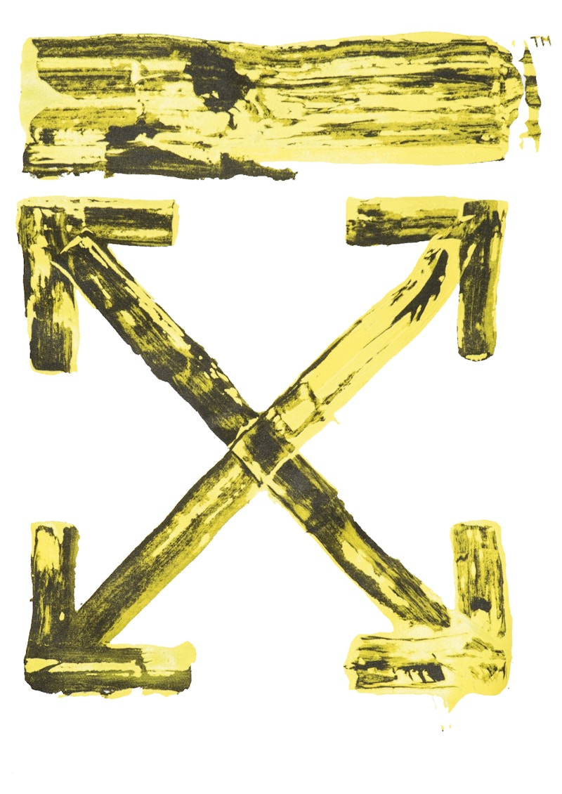 Lookbook Off-White Arrows Sweatshirt White/Yellow