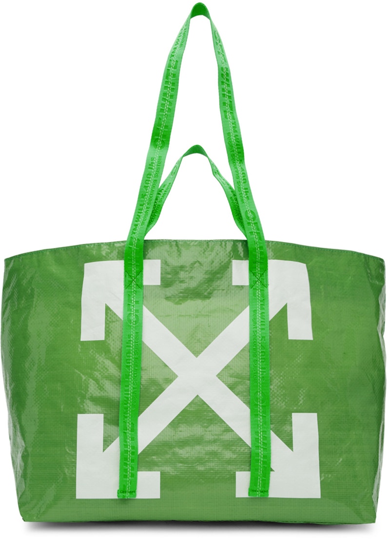 Buy Bolsa Tote OFF-WHITE Arrows Verde y Blanca