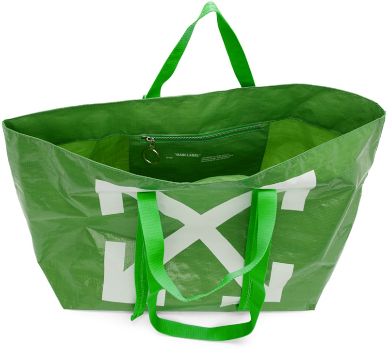 Lookbook Bolsa Tote OFF-WHITE Arrows Verde y Blanca
