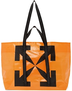 OFF-WHITE Arrows Tyvek Tote Oranye/Hitam Buy OFF-WHITE Arrows Tyvek Tote Oranye/Hitam