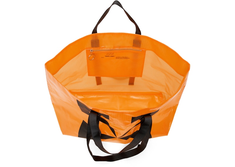 Lookbook OFF-WHITE Arrows Tyvek Tote Oranye/Hitam