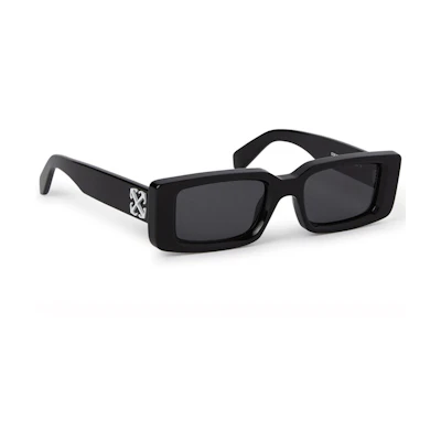 OFF-WHITE Arthur Rectangle Sunglasses Black/Dark Grey (OERI127S24PLA0011007-FR)