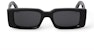 OFF-WHITE Arthur Rectangle Sunglasses Black/Dark Grey (OERI127S24PLA0011007-FR)