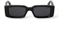 Order OFF-WHITE Arthur Rectangle Sunglasses Black/Dark Grey (OERI127S24PLA0011007-FR)