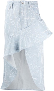 Falda Asimétrica Draped Off-White Azul/Blanco OWYF001S20DEN0014501 Buy Falda Asimétrica Draped Off-White Azul/Blanco OWYF001S20DEN0014501