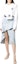 Order Off-White Asymmetric All Over Draped Skirt Blue/White