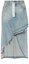 Buy 오프화이트 비대칭 데님 스커트 클래식 핏 블루 OWYF001R197740618601