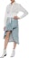 Lookbook 오프화이트 비대칭 데님 스커트 클래식 핏 블루 OWYF001R197740618601