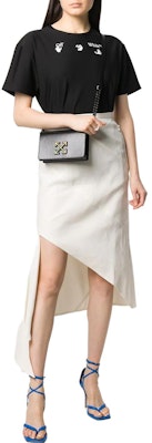 Off-White Asymmetric Draped Skirt White Order Off-White Asymmetric Draped Skirt White