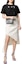 Order Off-White Asymmetric Draped Skirt White