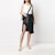 Off-White Asymmetric Nylon Skirt Black/White