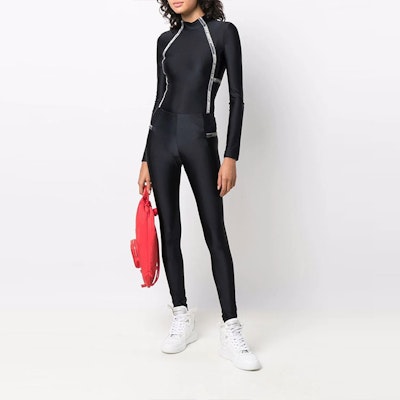 Off-White Athletic Logo Piping Shiny Body 'Black' Order Off-White Athletic Logo Piping Shiny Body 'Black'