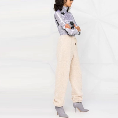 Off-White Athletic Teddy Pant 'Beige' Shop Off-White Athletic Teddy Pant 'Beige'