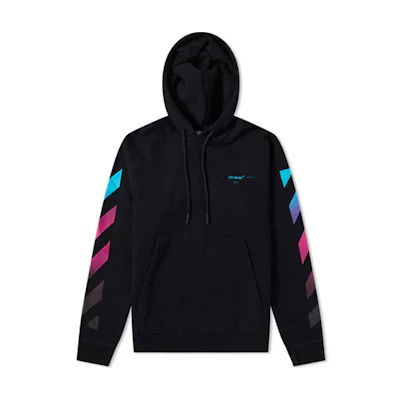 OFF-WHITE AW18 Gradient Hoodie Unisex Black OMBB037F181920051088