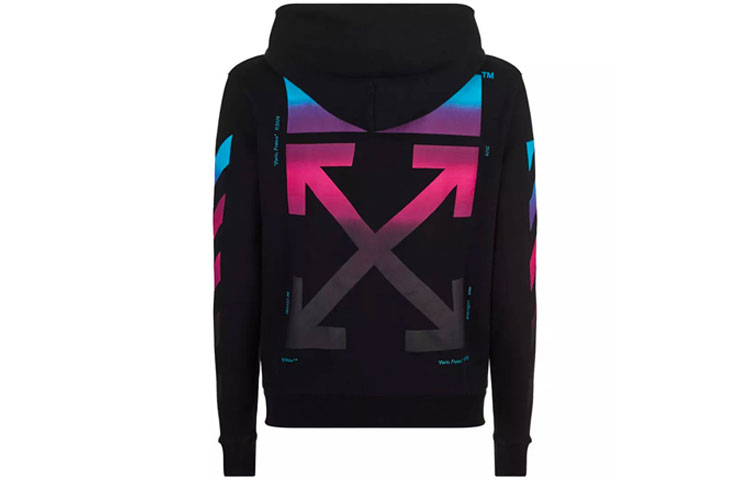 Lookbook 오프화이트 AW18 그래디언트 후디 유니섹스 블랙 OMBB037F181920051088