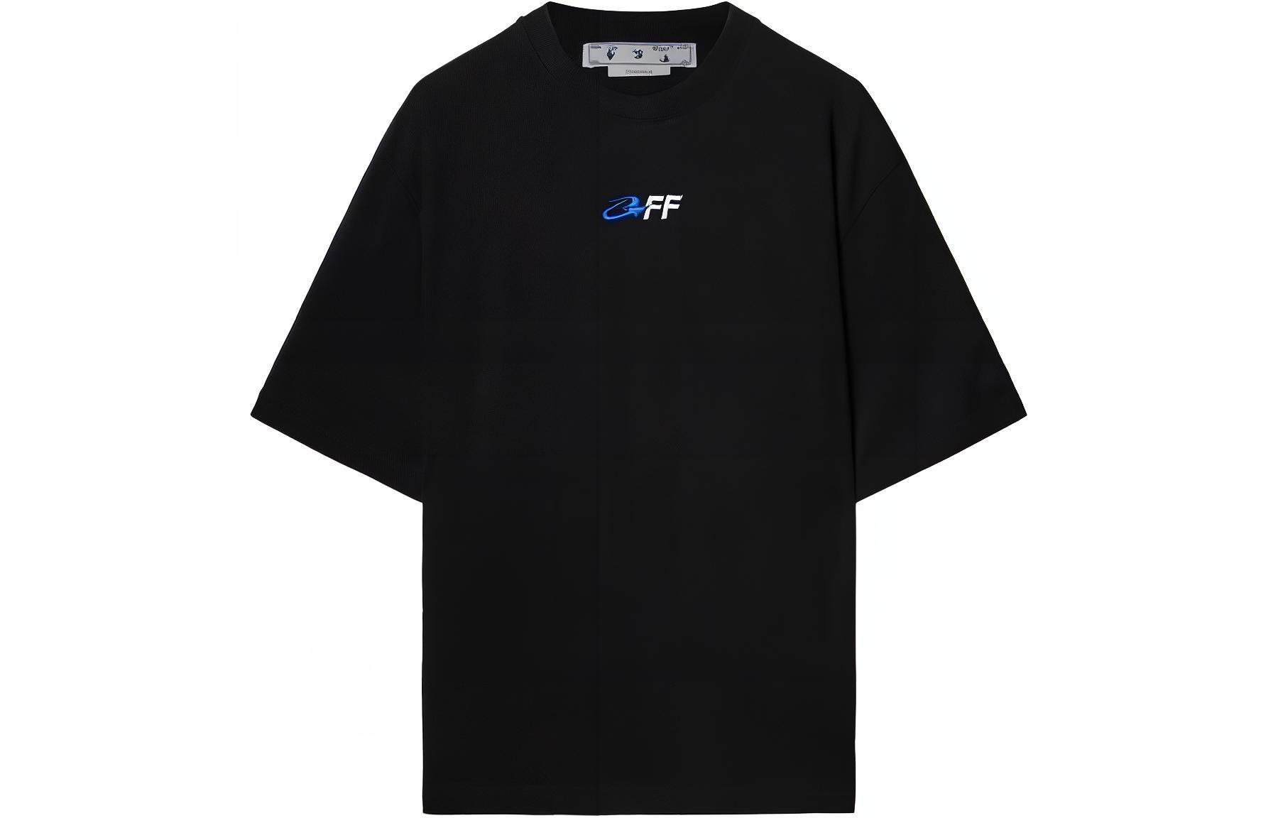 OFF-WHITE Back Graphic Print Regular Fit Short Sleeve T-Shirt Black OMAA120S23JER0071001