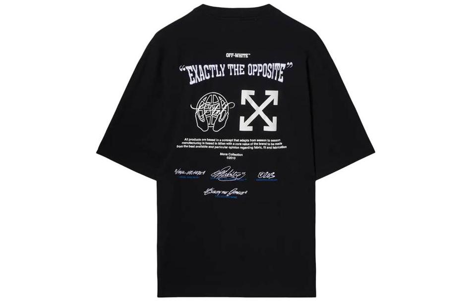 OFF-WHITE Back Graphic Print Regular Fit Short Sleeve T-Shirt Black OMAA120S23JER0071001 圖 3